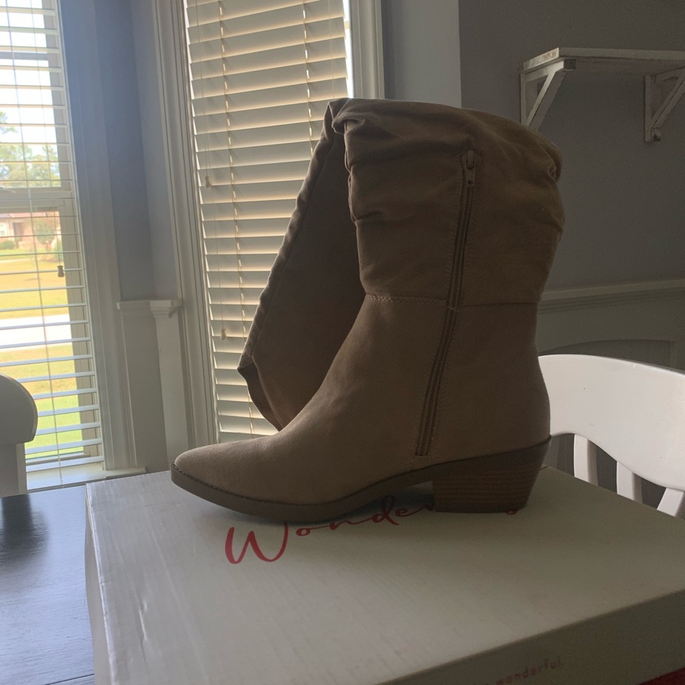 Baxter Over The Knee Boots (Color: Tan)